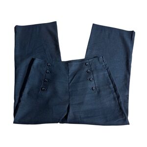 Ann Taylor Factory Linen Blend Crop Sailor Pant